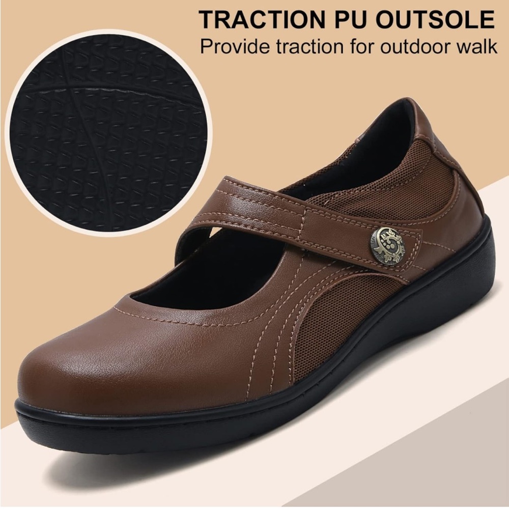 VOCNTVY Women's Mary Jane Flat Comfort Casual Slip On Loafers